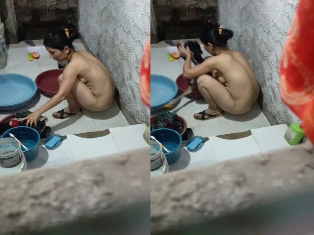 Desi Girl Nude Washing Clothes In Hidden Cam