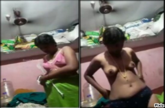 Desi aunty dress changing
