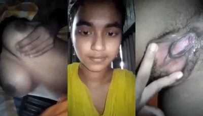 Horny village girl fingering