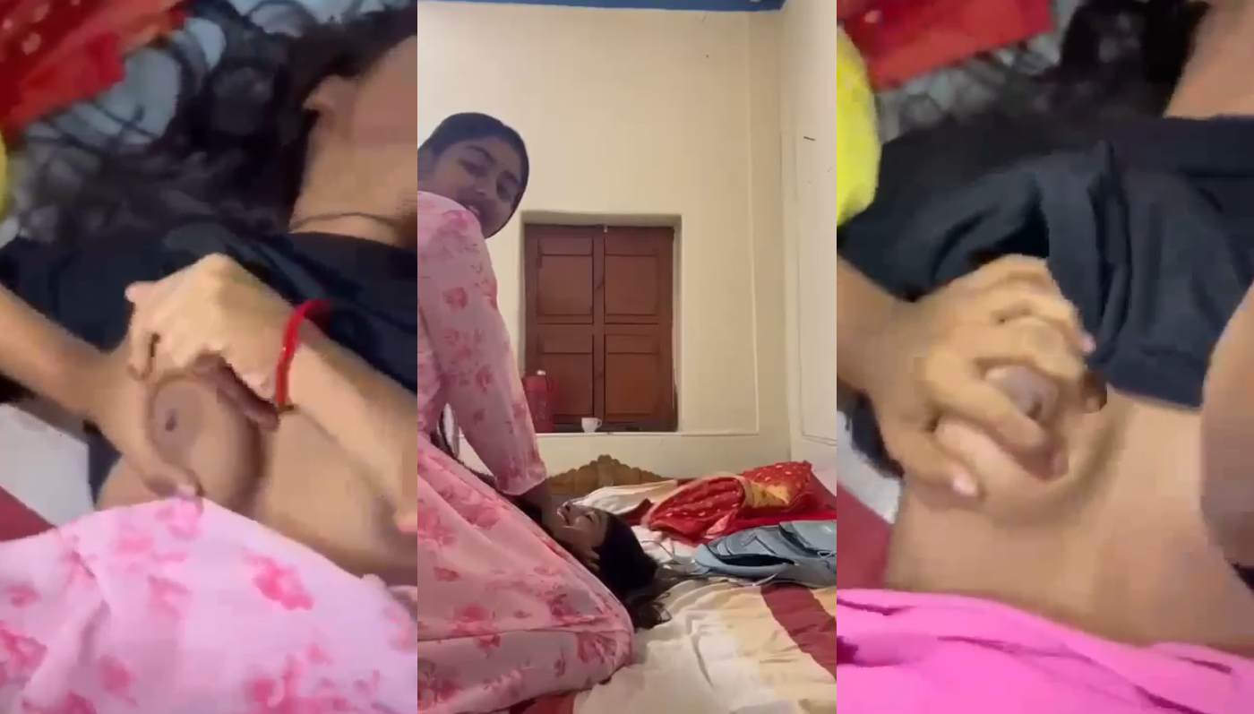 Desi Horny Cute Girls Sexy Boobs Pressing By Her Friend